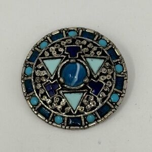 Miracle Jewelry" Bohemian Glass Scottish Brooch / Circa 20th Century